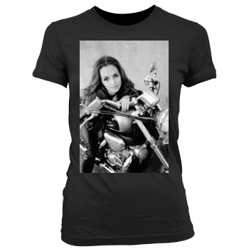 Eliza Dushku Women's Junior Cut Crewneck T-Shirt