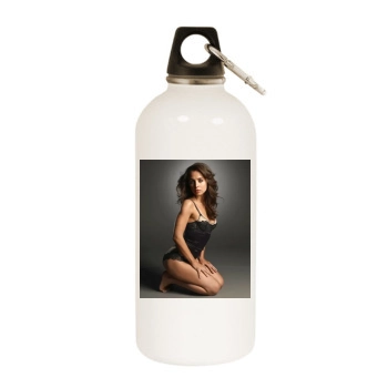 Eliza Dushku White Water Bottle With Carabiner