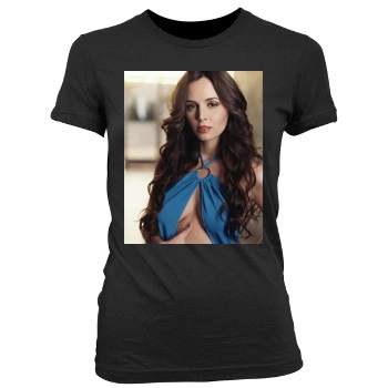 Eliza Dushku Women's Junior Cut Crewneck T-Shirt