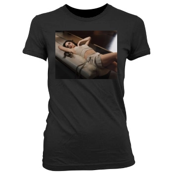 Eliza Dushku Women's Junior Cut Crewneck T-Shirt