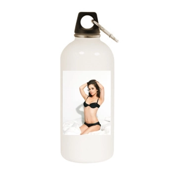 Eliza Dushku White Water Bottle With Carabiner