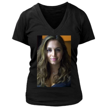 Eliza Dushku Women's Deep V-Neck TShirt