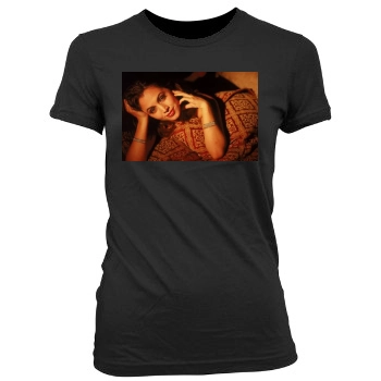 Eliza Dushku Women's Junior Cut Crewneck T-Shirt