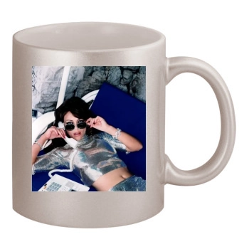 Elizabeth Hurley 11oz Metallic Silver Mug