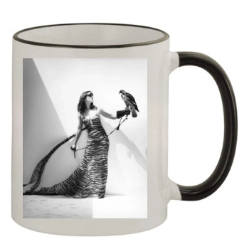 Elizabeth Hurley 11oz Colored Rim & Handle Mug