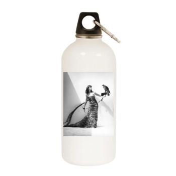 Elizabeth Hurley White Water Bottle With Carabiner