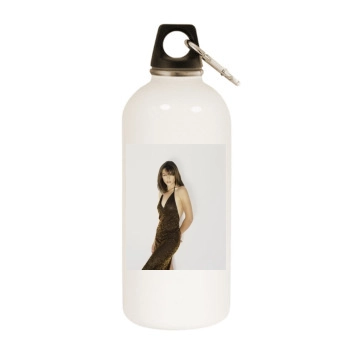 Elizabeth Hurley White Water Bottle With Carabiner