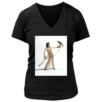 Elizabeth Hurley Women's Deep V-Neck TShirt