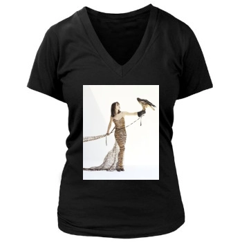 Elizabeth Hurley Women's Deep V-Neck TShirt