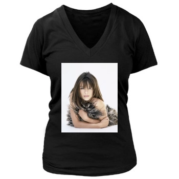 Elizabeth Hurley Women's Deep V-Neck TShirt