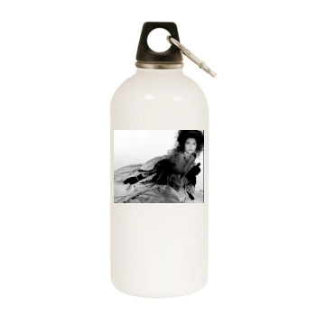 Elizabeth Hurley White Water Bottle With Carabiner