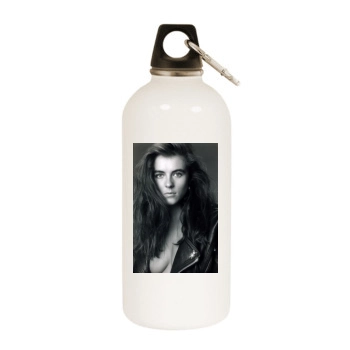 Elizabeth Hurley White Water Bottle With Carabiner