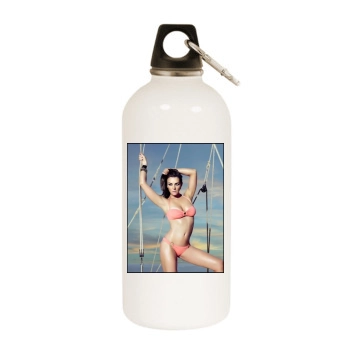 Elizabeth Hurley White Water Bottle With Carabiner