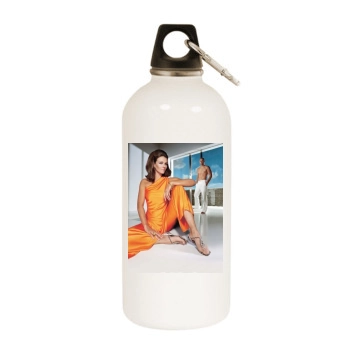 Elizabeth Hurley White Water Bottle With Carabiner