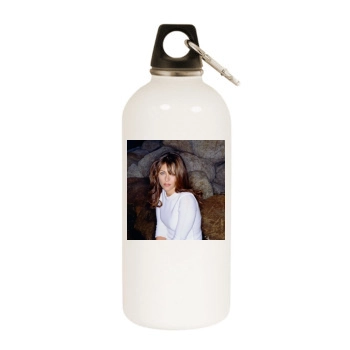 Elizabeth Hurley White Water Bottle With Carabiner