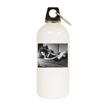 Elizabeth Hurley White Water Bottle With Carabiner