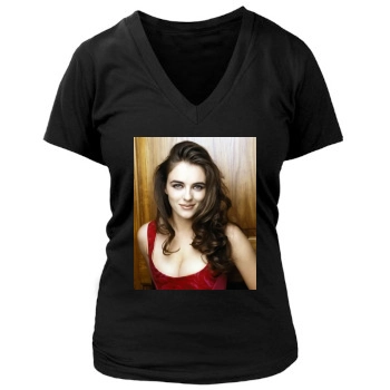 Elizabeth Hurley Women's Deep V-Neck TShirt