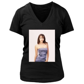 Elizabeth Hurley Women's Deep V-Neck TShirt