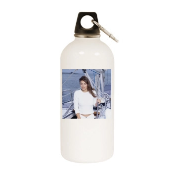 Elizabeth Hurley White Water Bottle With Carabiner