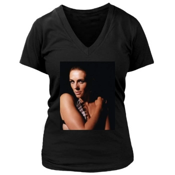 Elizabeth Hurley Women's Deep V-Neck TShirt