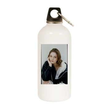 Gabrielle Anwar White Water Bottle With Carabiner