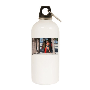 Elle MacPherson White Water Bottle With Carabiner