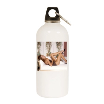 Elle MacPherson White Water Bottle With Carabiner