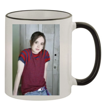 Ellen Page 11oz Colored Rim & Handle Mug