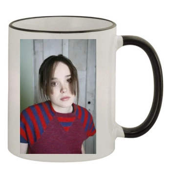 Ellen Page 11oz Colored Rim & Handle Mug