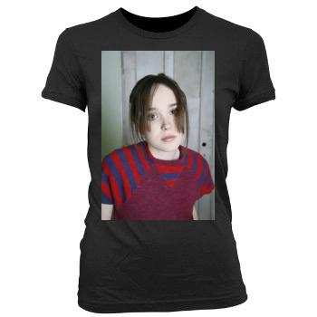 Ellen Page Women's Junior Cut Crewneck T-Shirt