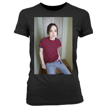 Ellen Page Women's Junior Cut Crewneck T-Shirt