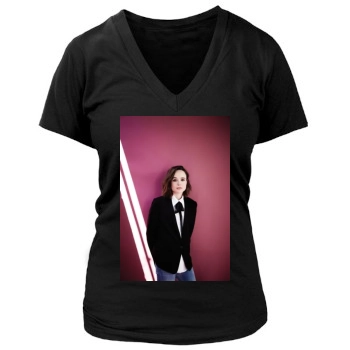 Ellen Page Women's Deep V-Neck TShirt
