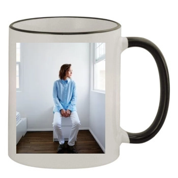 Ellen Page 11oz Colored Rim & Handle Mug