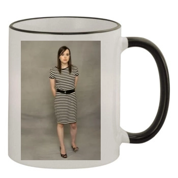 Ellen Page 11oz Colored Rim & Handle Mug