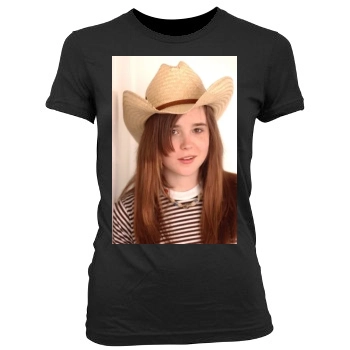 Ellen Page Women's Junior Cut Crewneck T-Shirt