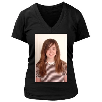 Ellen Page Women's Deep V-Neck TShirt