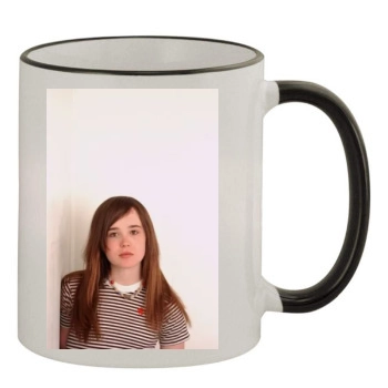 Ellen Page 11oz Colored Rim & Handle Mug