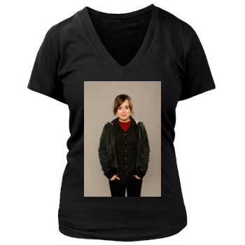 Ellen Page Women's Deep V-Neck TShirt