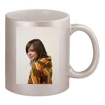 Ellen Page 11oz Metallic Silver Mug