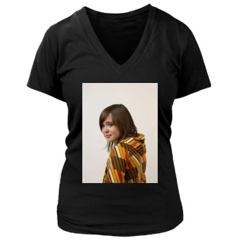 Ellen Page Women's Deep V-Neck TShirt