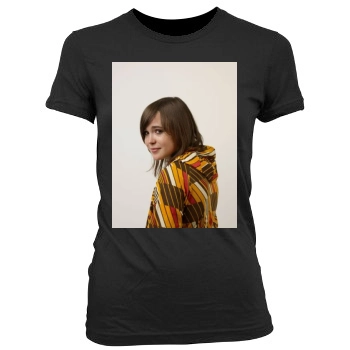 Ellen Page Women's Junior Cut Crewneck T-Shirt