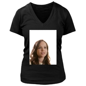 Ellen Page Women's Deep V-Neck TShirt