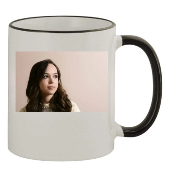 Ellen Page 11oz Colored Rim & Handle Mug