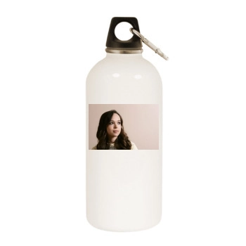 Ellen Page White Water Bottle With Carabiner