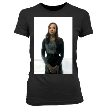 Ellen Page Women's Junior Cut Crewneck T-Shirt