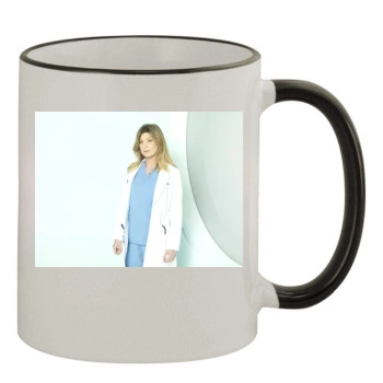 Ellen Pompeo 11oz Colored Rim & Handle Mug