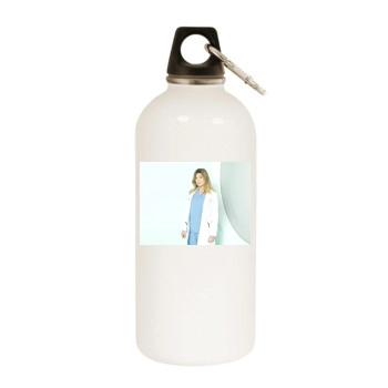 Ellen Pompeo White Water Bottle With Carabiner