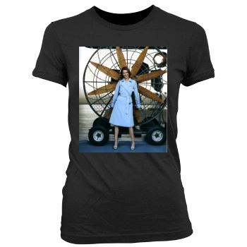 Ellen Pompeo Women's Junior Cut Crewneck T-Shirt