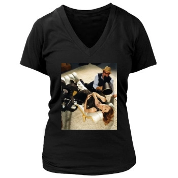 Ellen Pompeo Women's Deep V-Neck TShirt