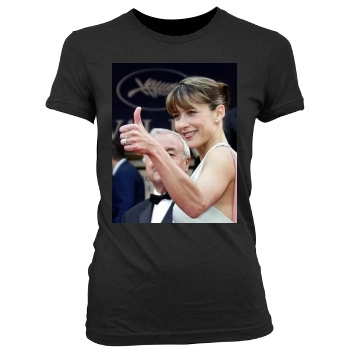 Sophie Marceau Women's Junior Cut Crewneck T-Shirt